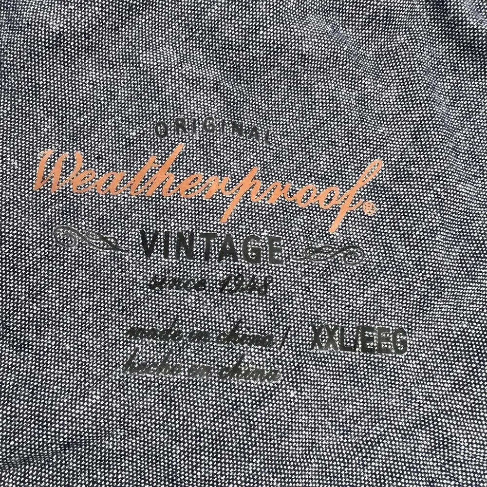 Weatherproof Vintage Heather Gray Quarter Zip Long Sleeve Fleece Shirt Size XXL